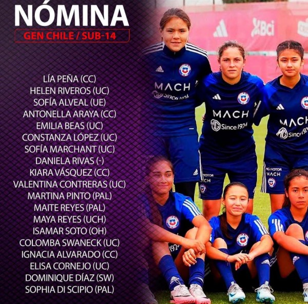 NUESTRA ESTUDIANTE MAITE REYES DEL 1° MEDIO A, HA SIDO SELECCIONADA PARA INTEGRAR LA SELECCIÓN DE FÚTBOL GEN CHILE.